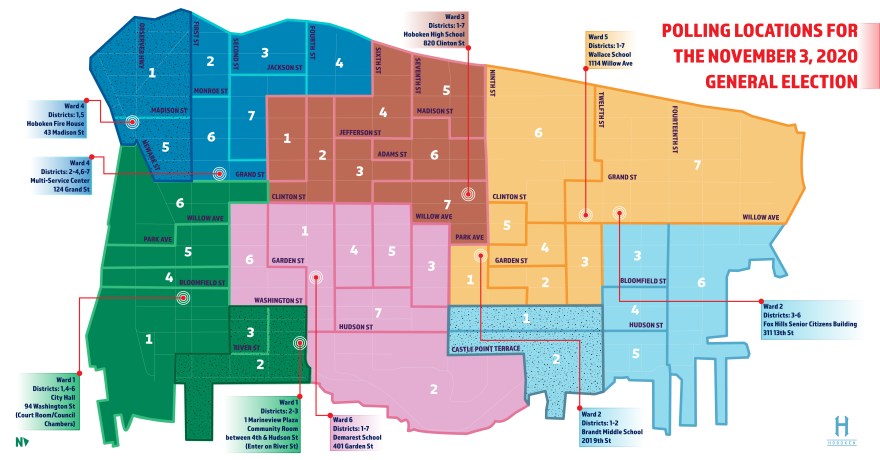 Hoboken Polling Locations Map Larisa Karamchakova